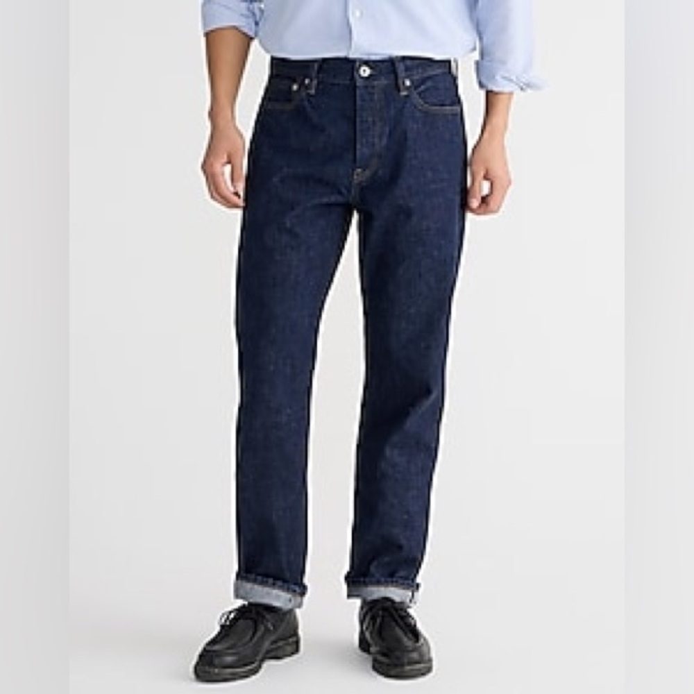 Mens Wallace & Barnes Straight Fit Selvedge Denim Size 32 x 34 Sold at J Crew - Picture 1 of 7